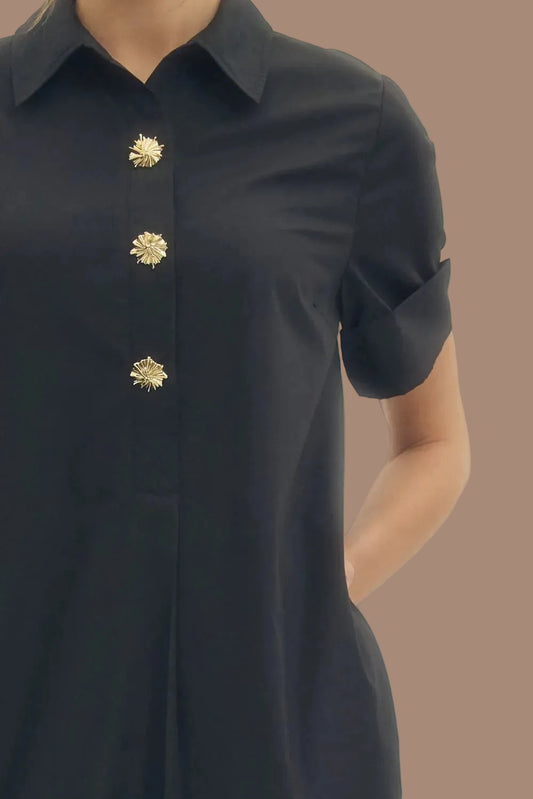 Raven Black Midi Dress