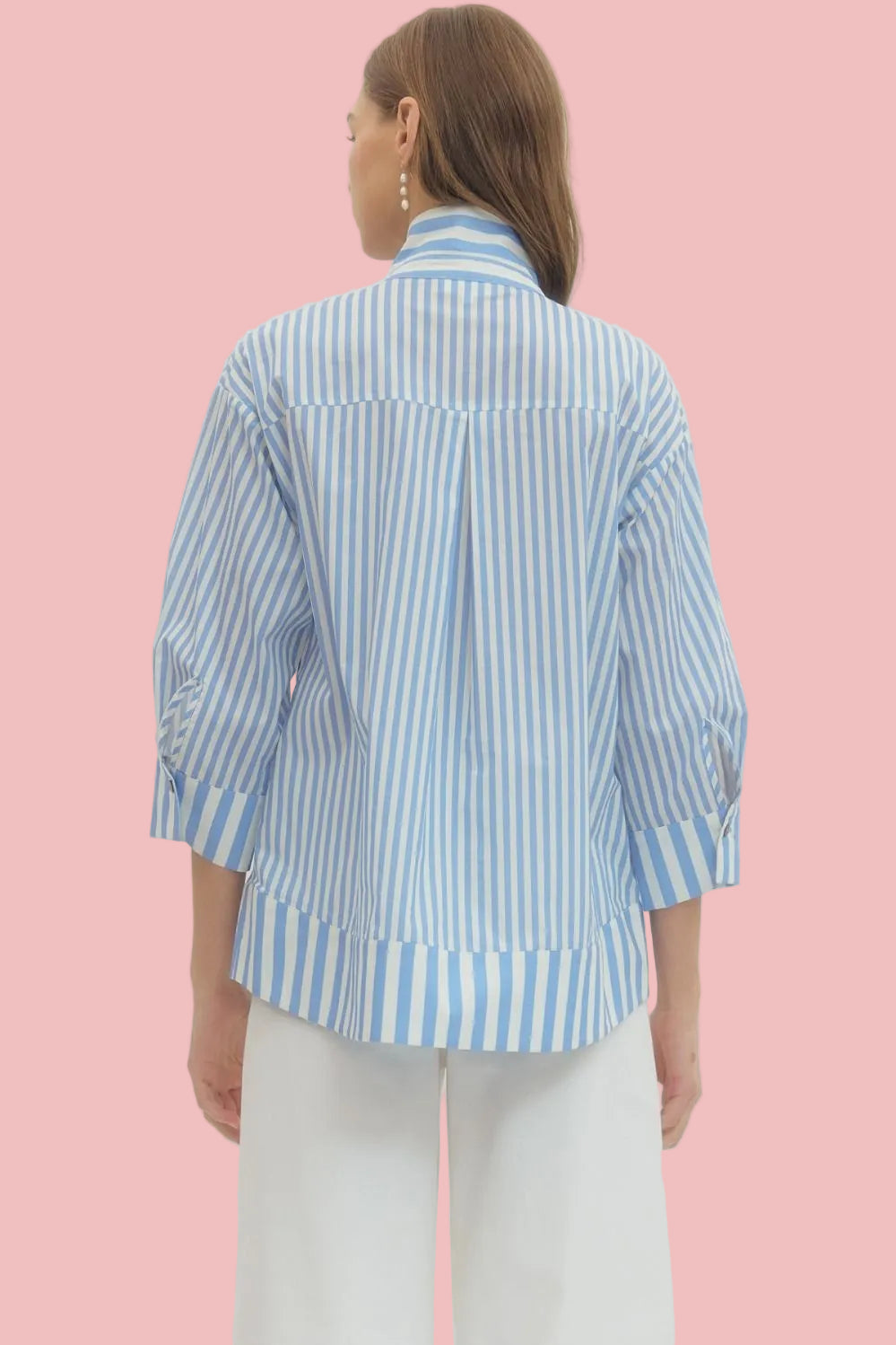 Blue Pearl Striped Top