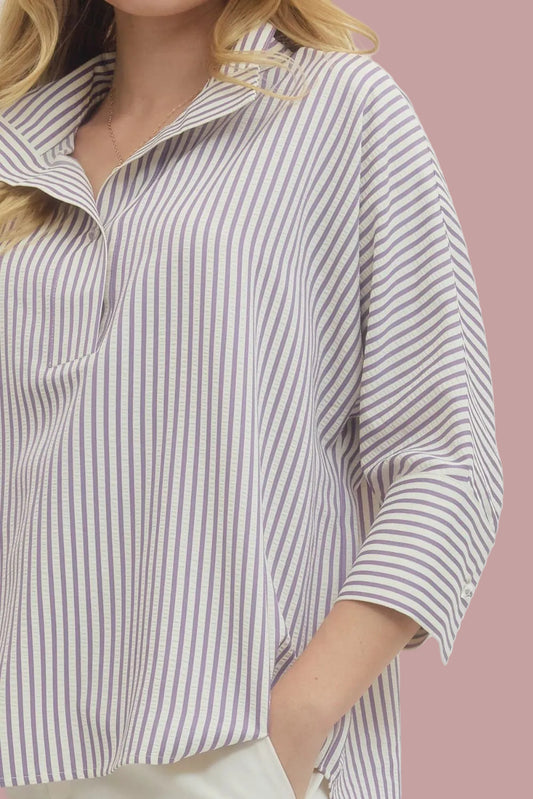 Lavender Breeze Stripe Top