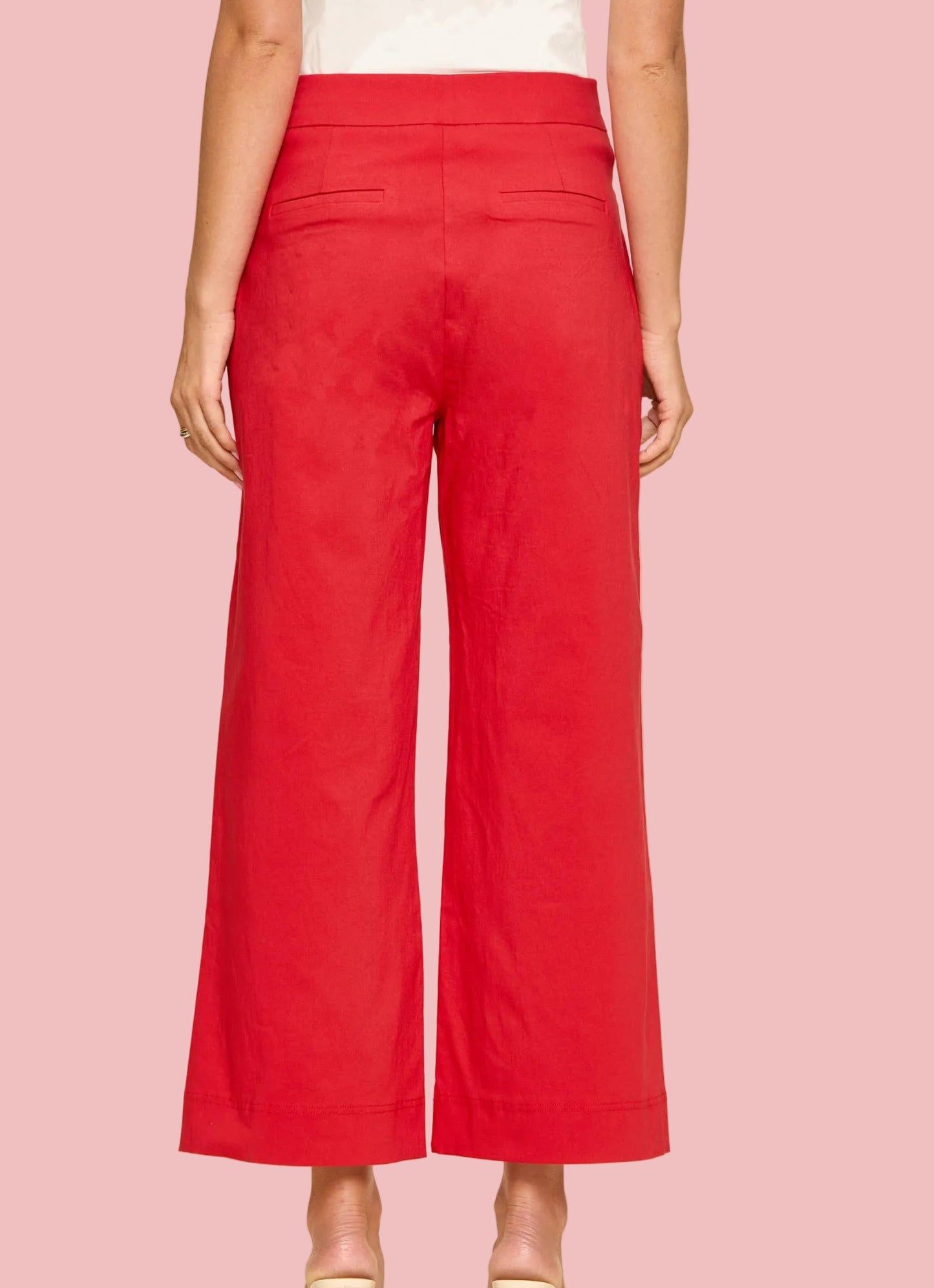 Everyday Red Wide Leg Pants
