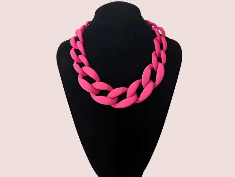 Pink Acrylic Necklace