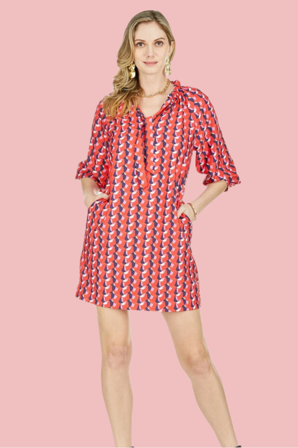 Abstract Printed Dress