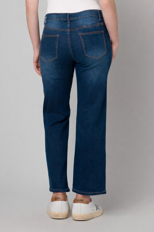Medium Wash Denim Straight Leg Jeans