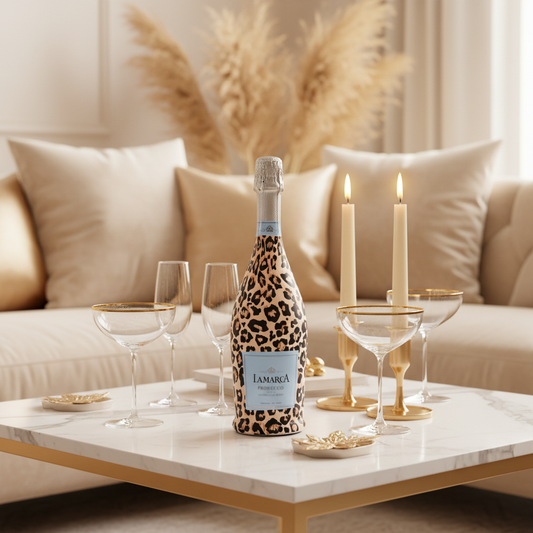 Tan Leopard Prosecco Bottle Wrap