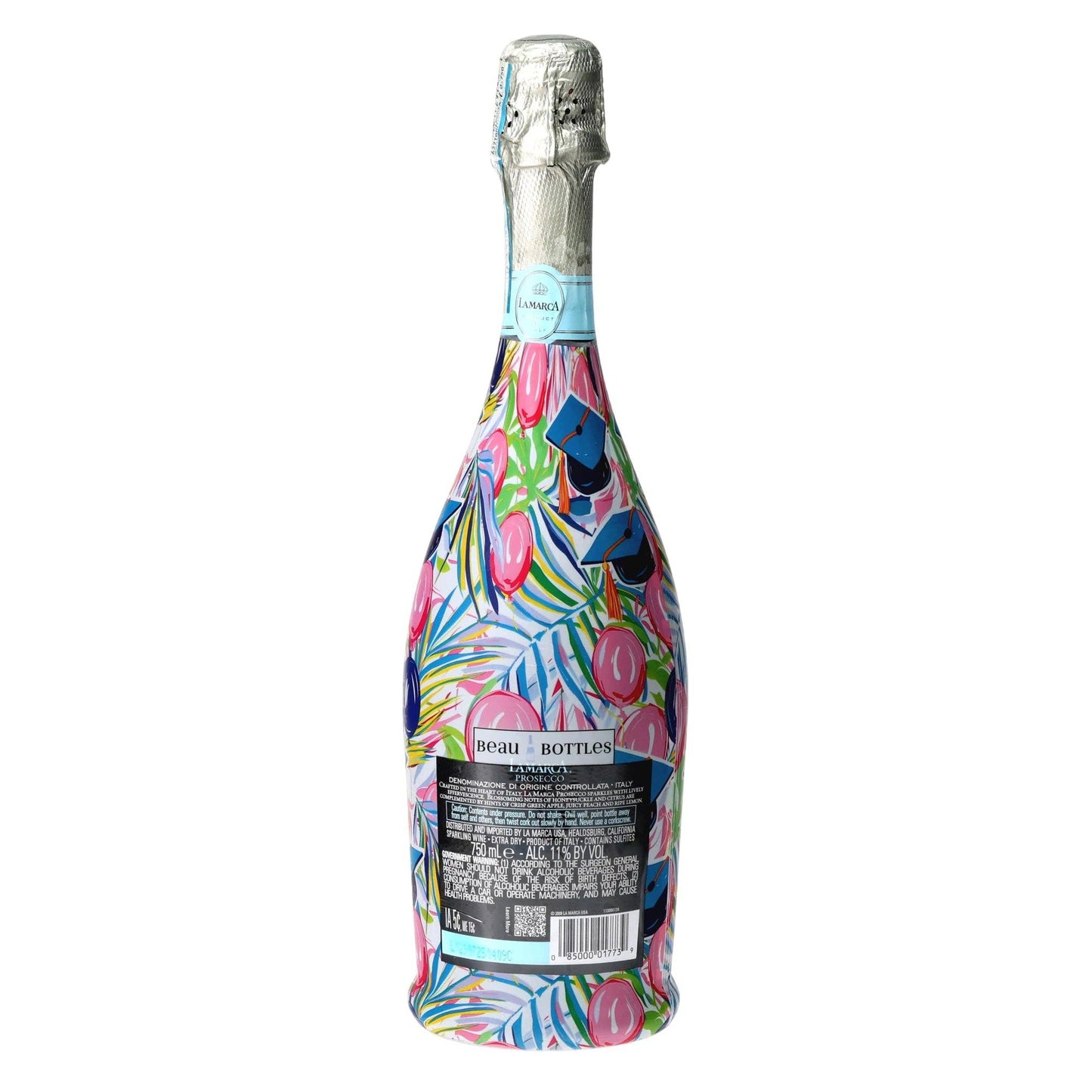 Pink Graduation Prosecco Bottle Wrap