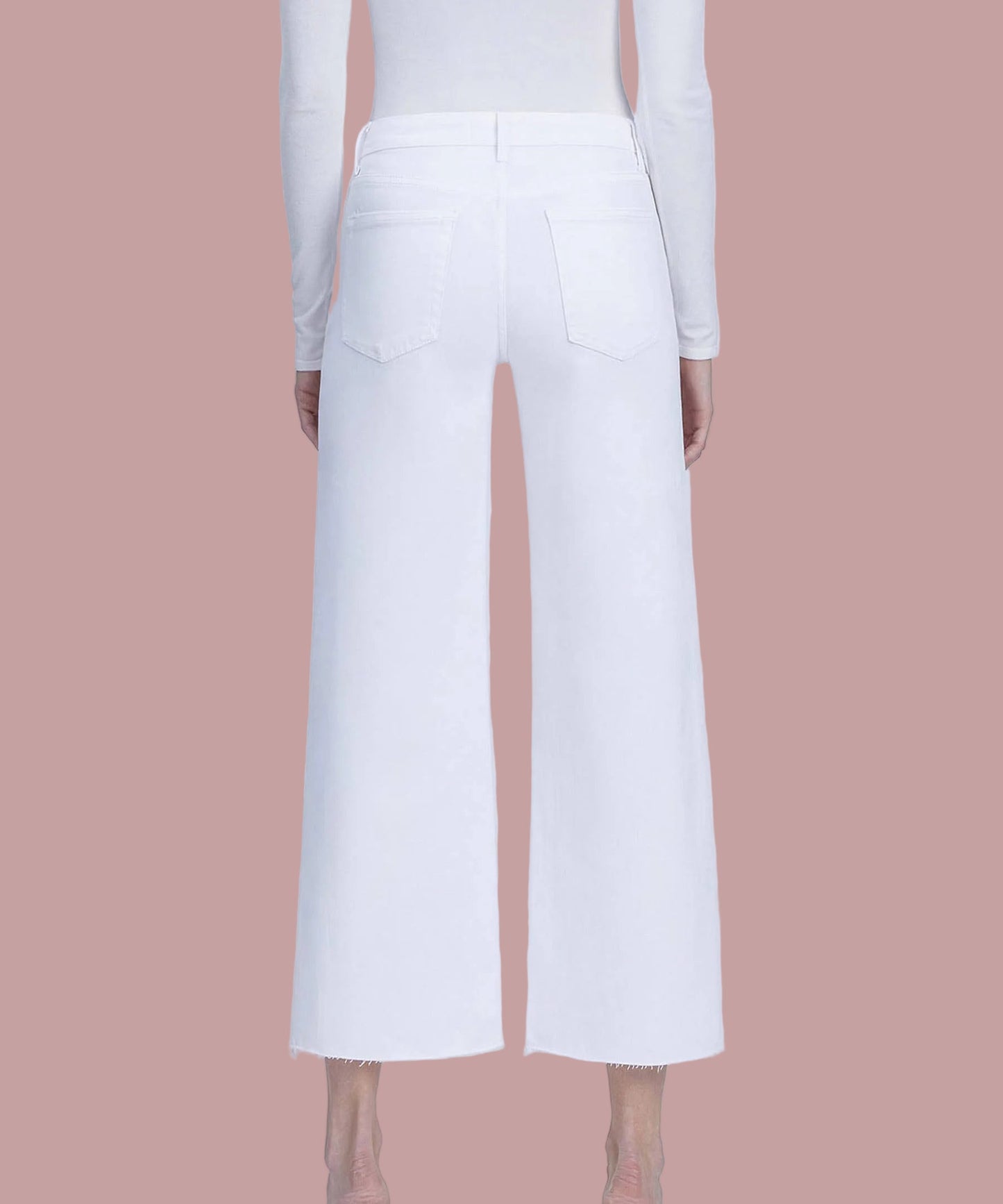 High Rise Optic White Crop Wide Leg Jeans