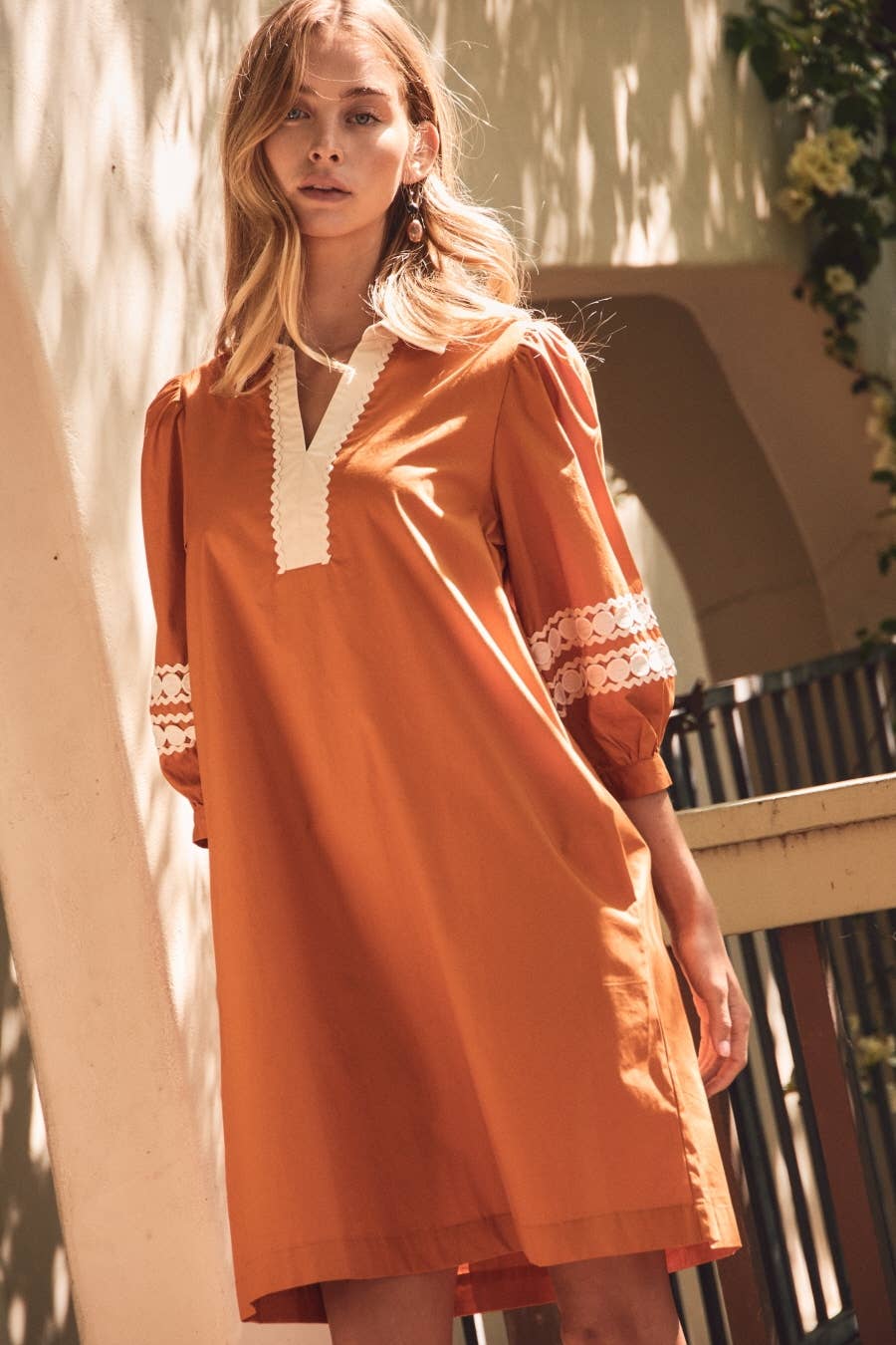 Pumpkin Spice Cotton Mini Dress