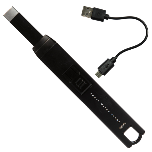 Black Large Rechargeable Electric Lighter - Home Decor