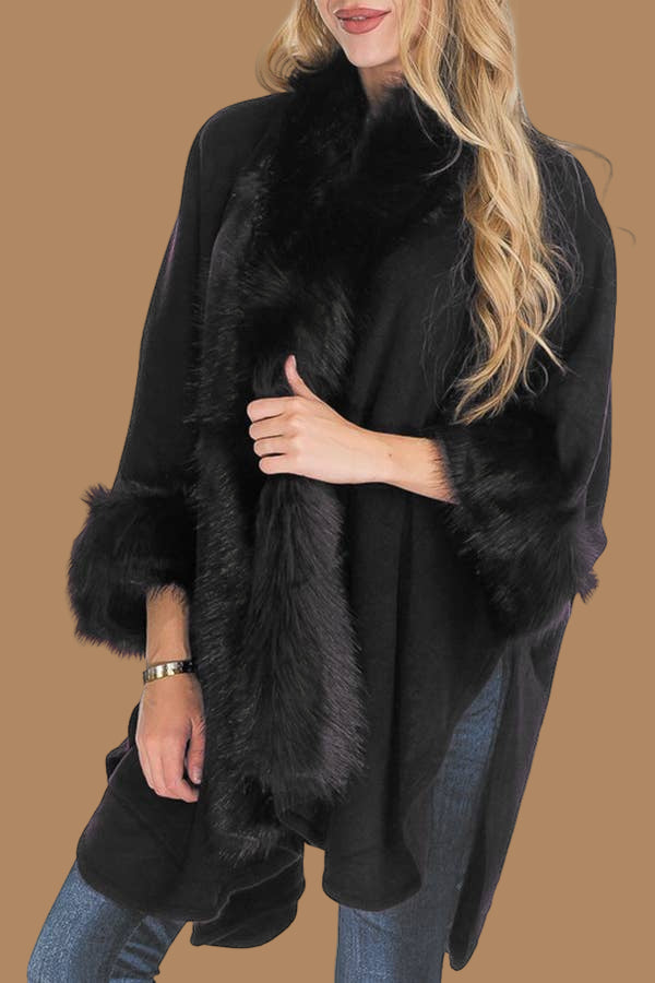 Black Fur Shawl