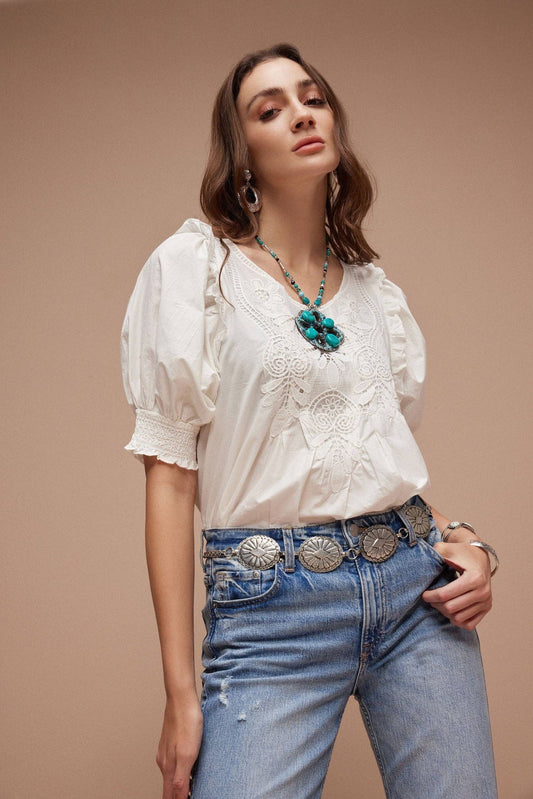 Bohera Abigail’s White Charm Lace Top