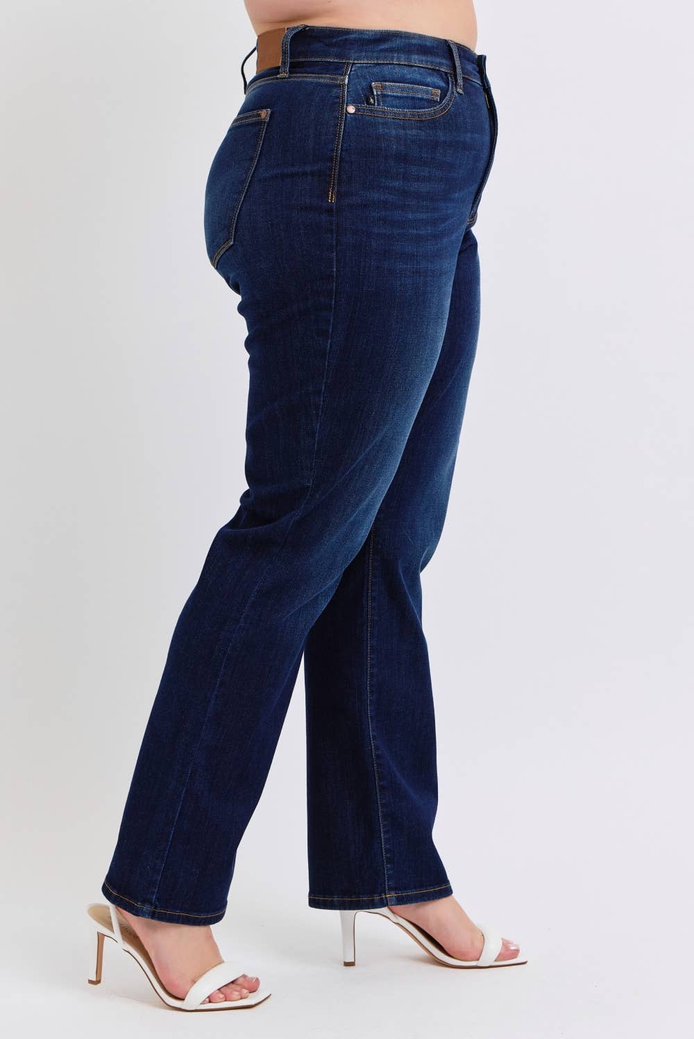 Dark Judy Blue High Waisted Straight