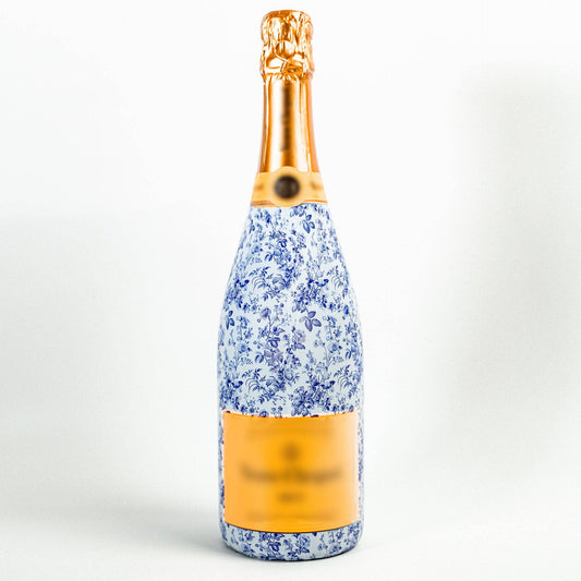Beau Bottles Grandmillenial Blue Floral - Champagne Collection