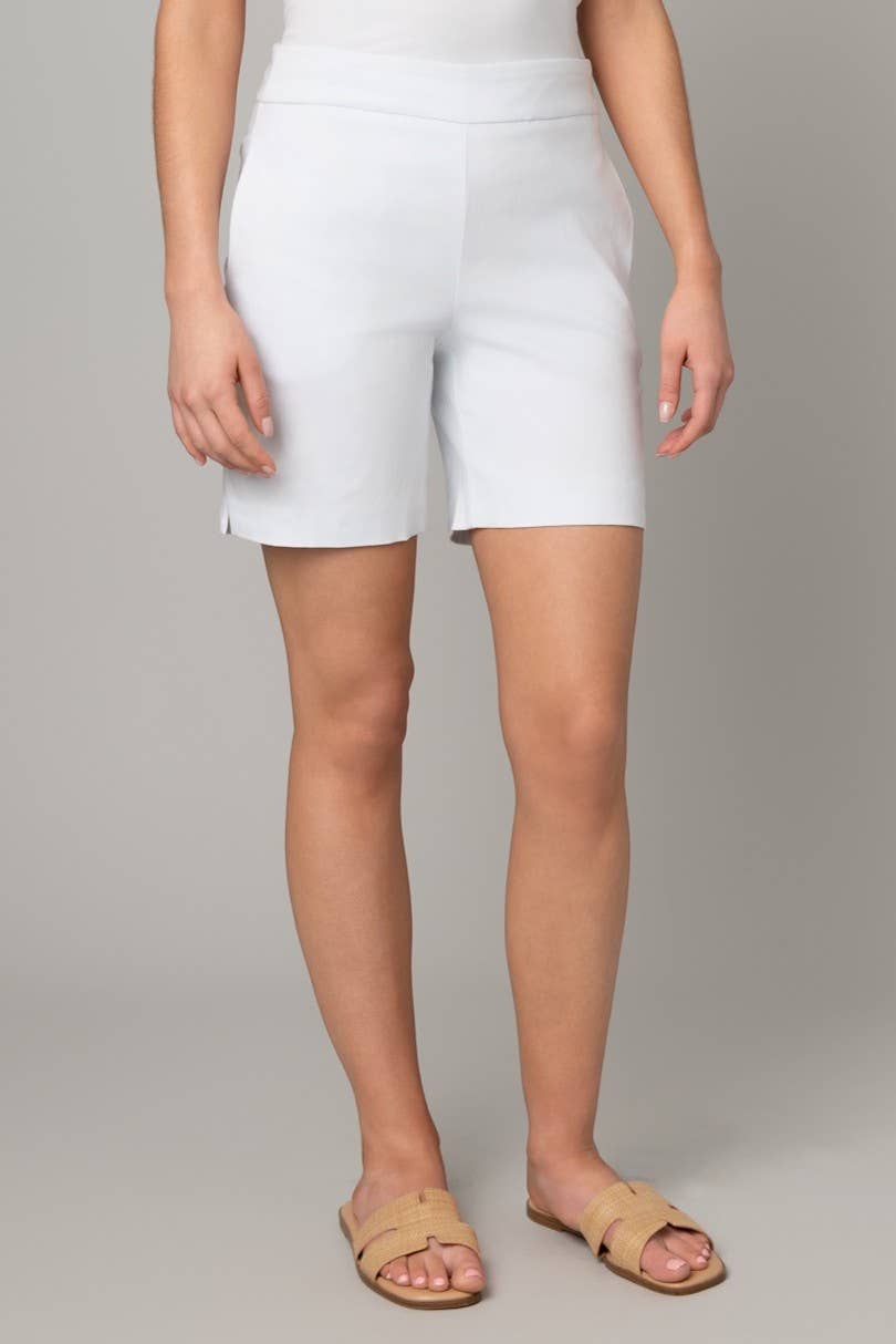 White Pull On Shorts