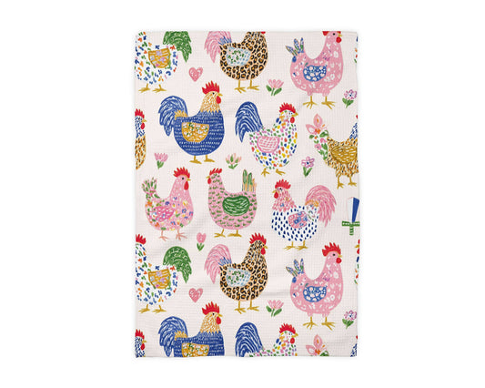Chicken Retro Colorful Towel