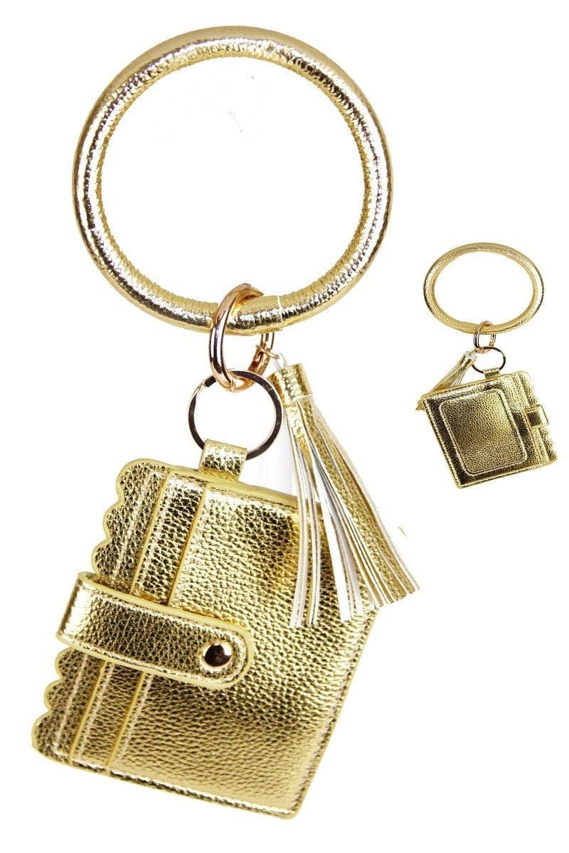 Gold Solid Color Bangle/Key-Chain/Wallet
