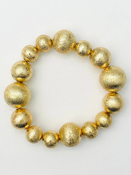 Gold Mixed Big Ball Bracelet
