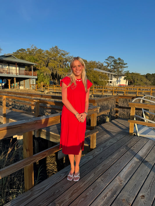 Very Cherry Midi Dress