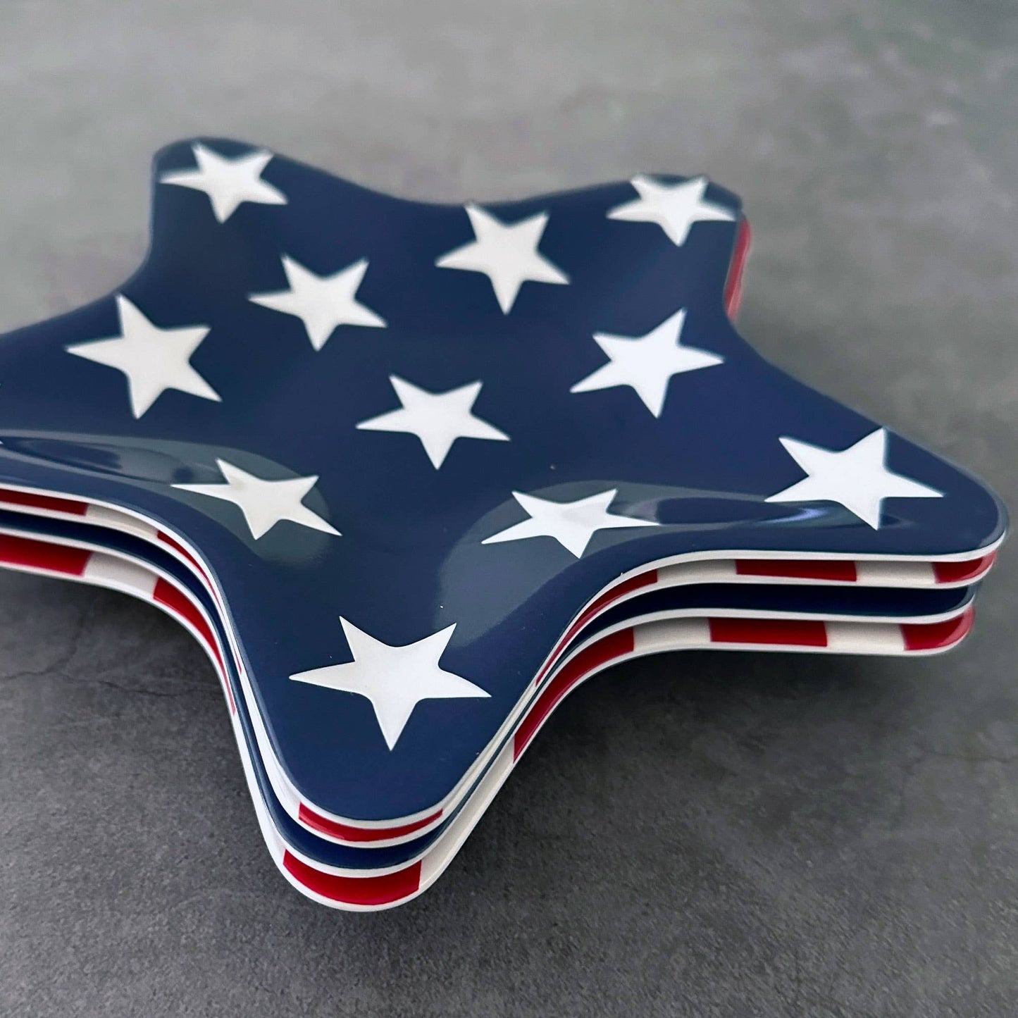 Patriotic Star Melamine 8" Plate