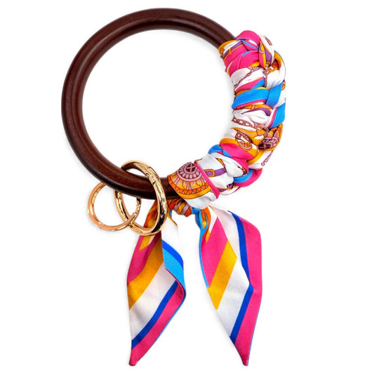 Brown/Pink Scarf Keyrings