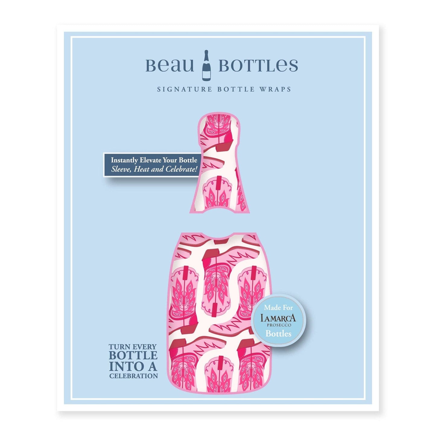 Cow Girl Prosecco Bottle Wrap