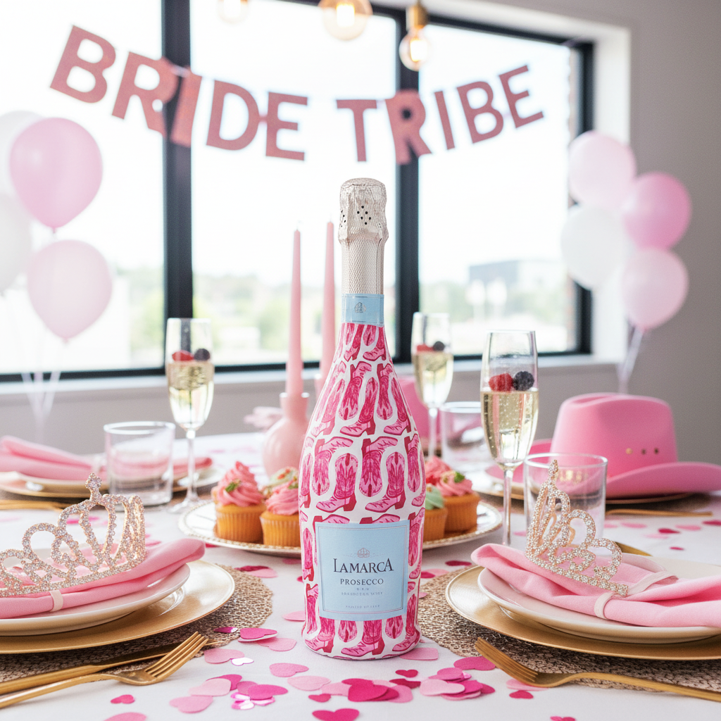 Cow Girl Prosecco Bottle Wrap
