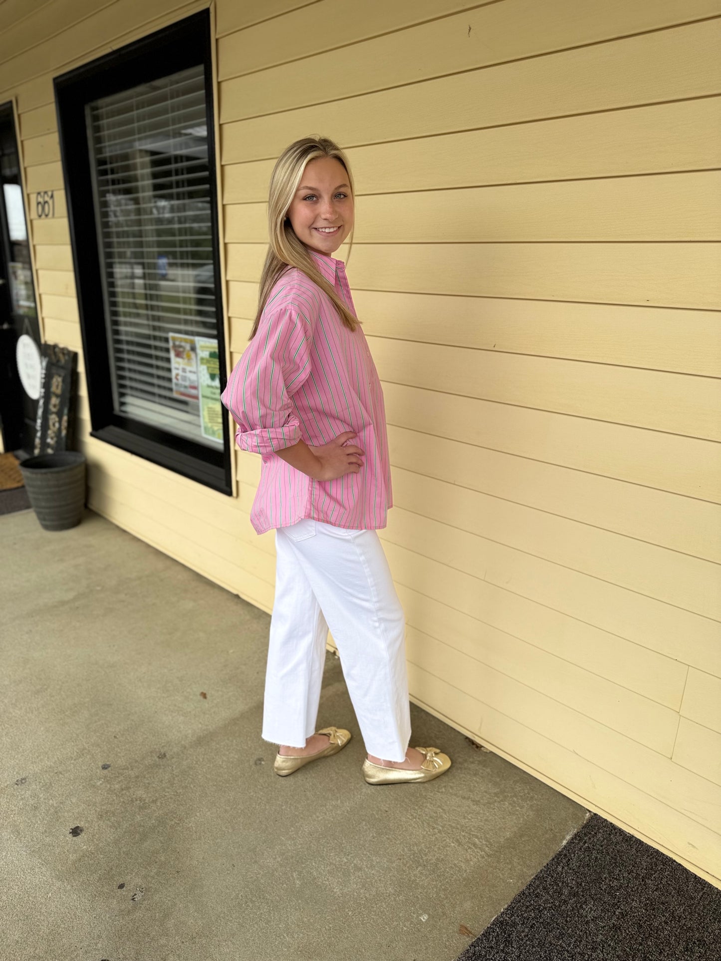 Strawberry Lime Stripe L/S Shirt