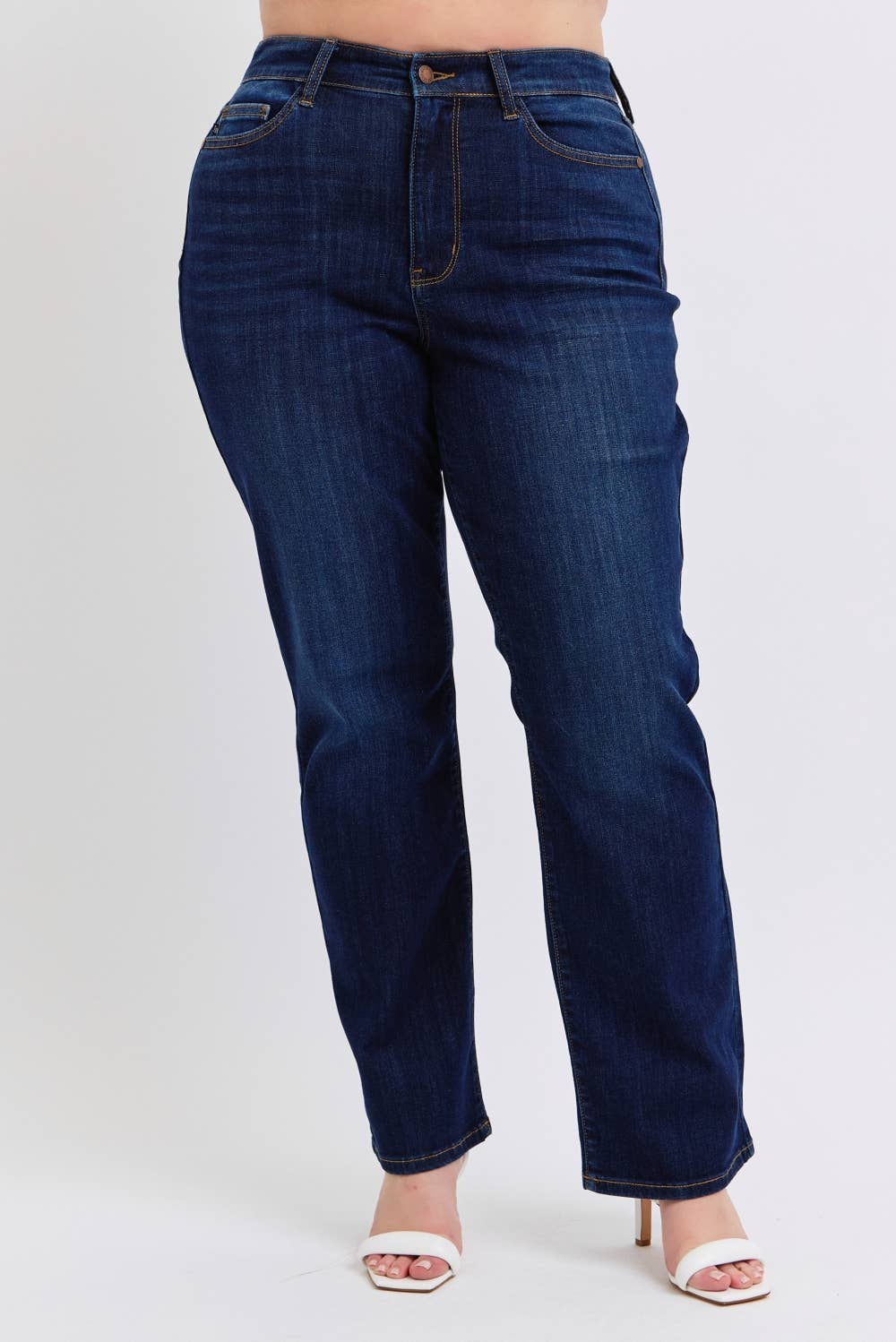 Dark Judy Blue High Waisted Straight