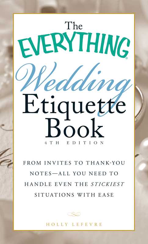 Everything Wedding Etiquette Book