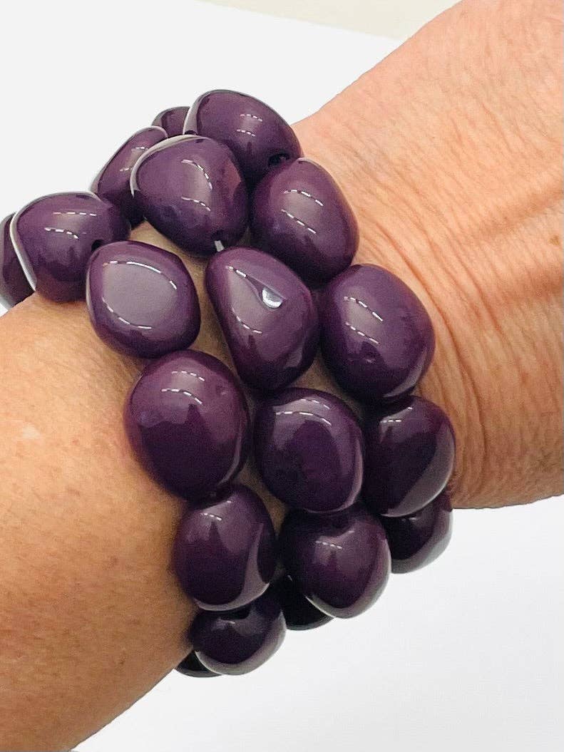 Purple Triple Stack Bracelet