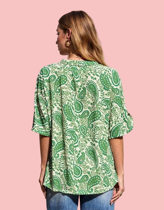 Paisley Kelly Green Lizzy Blouse