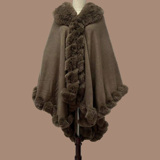 Taupe Fur Wrap