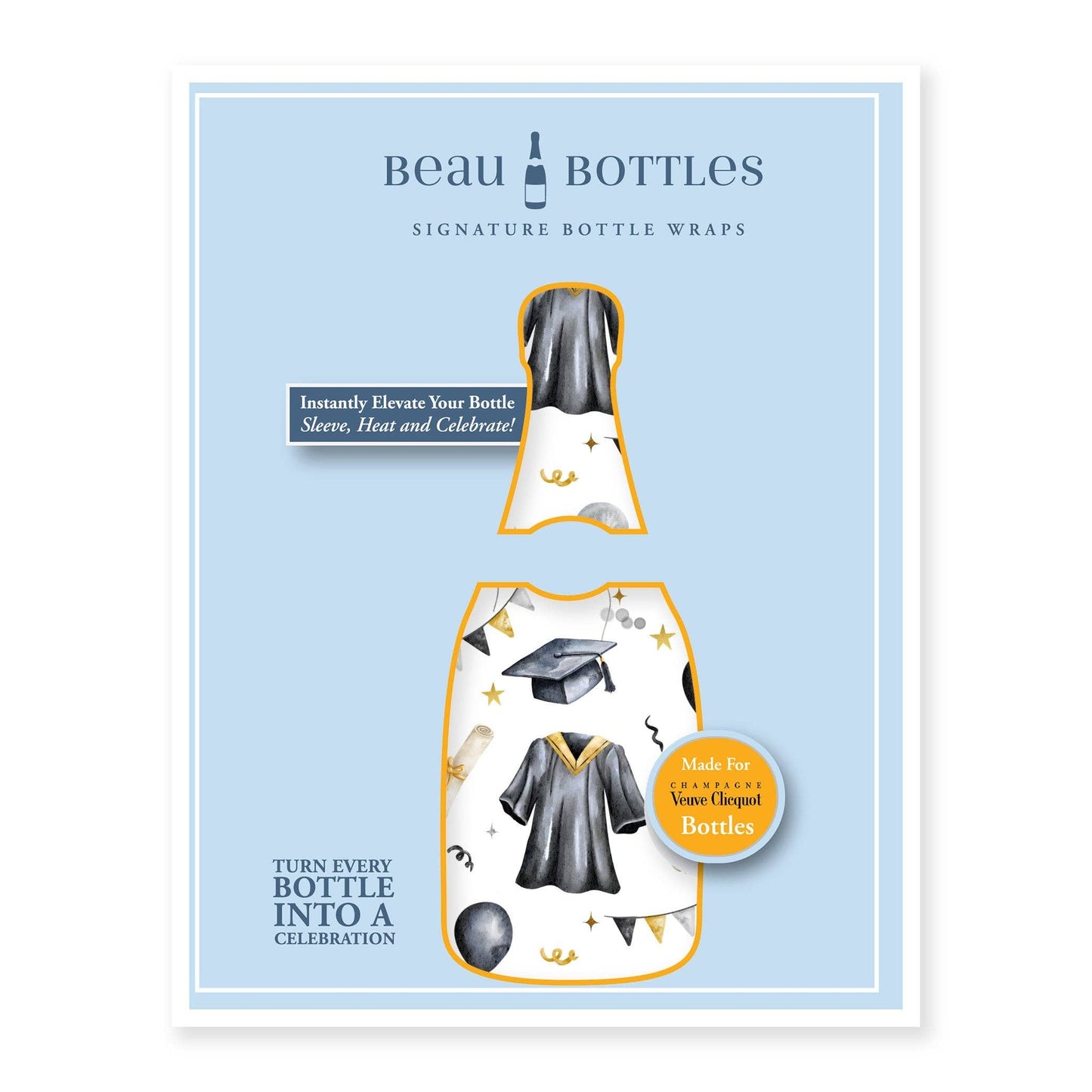 Beau Bottles Black and Gold Graduation - Champagne Collection