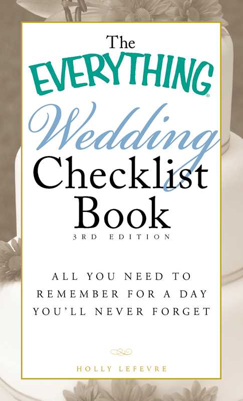 Everything Wedding Checklist Book