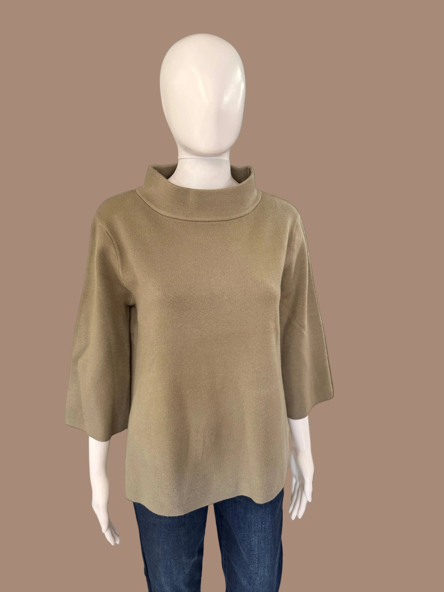 Dusty Olive 3/4 Sleeve Sweater