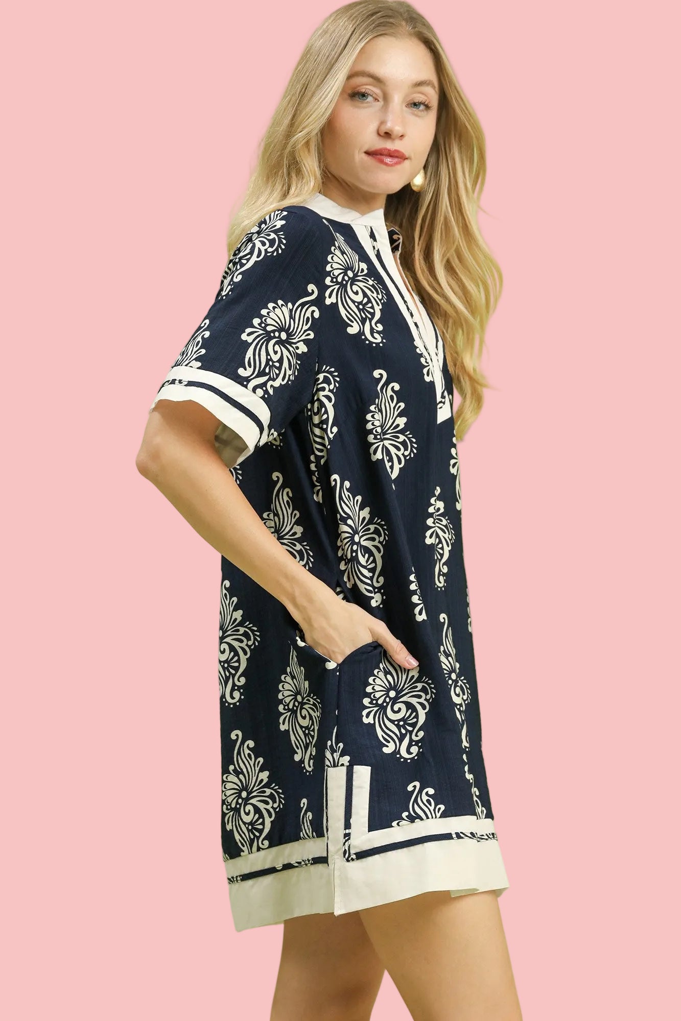 Navy Swirling Skies Dress