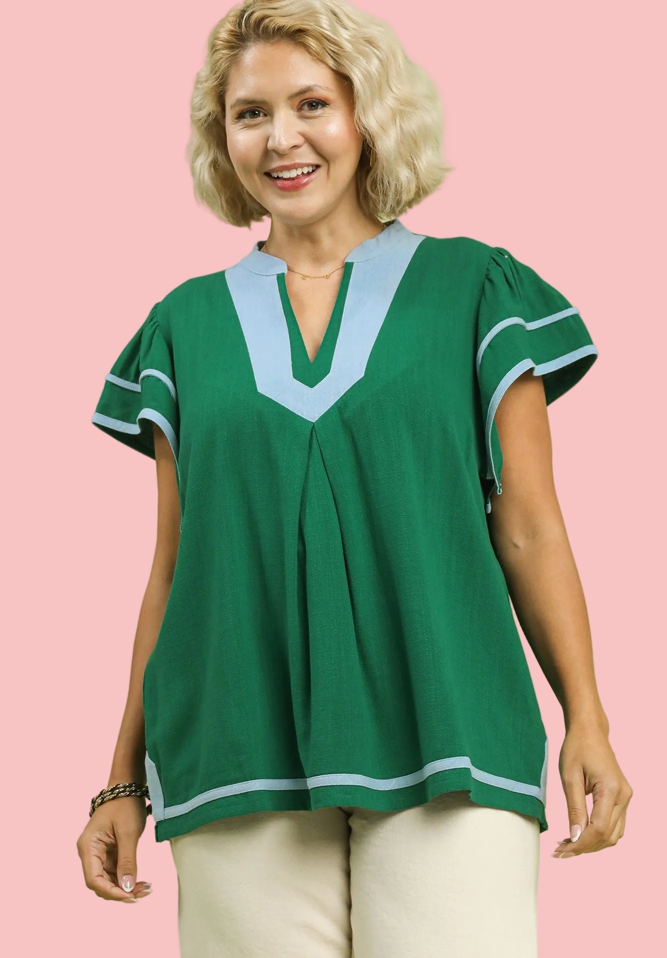 Flirty Green Top
