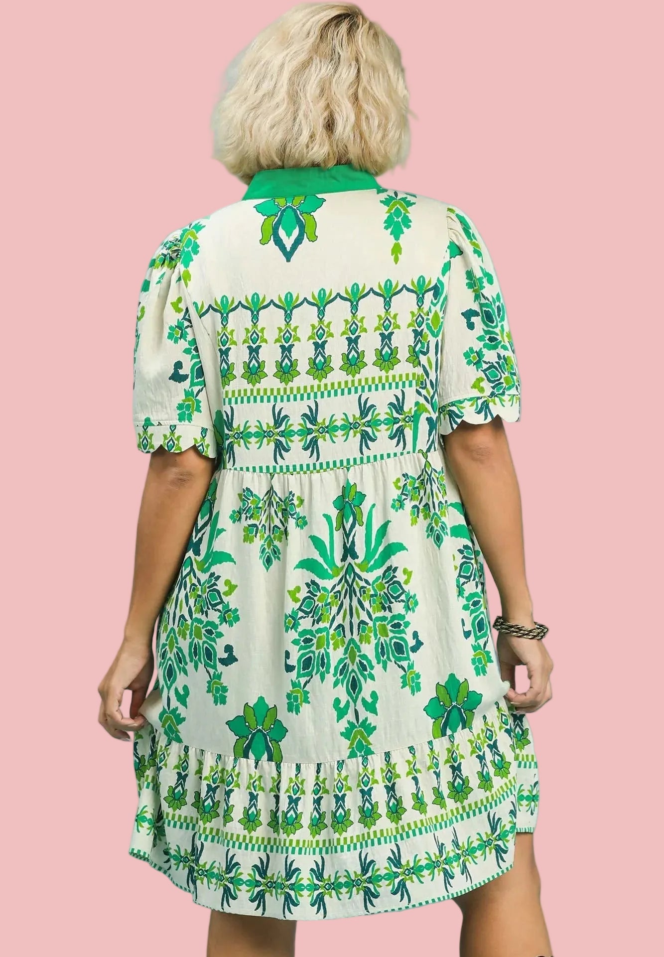 Tropical Damask Border Mini Dress