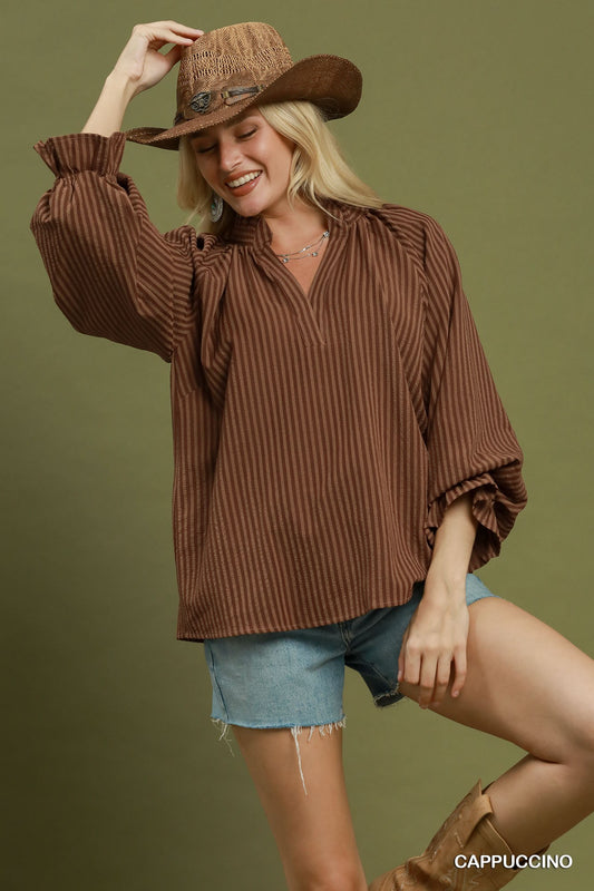 Cappuccino Striped Blouse