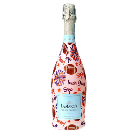 Orange & Purple Game Day Prosecco Bottle Wrap