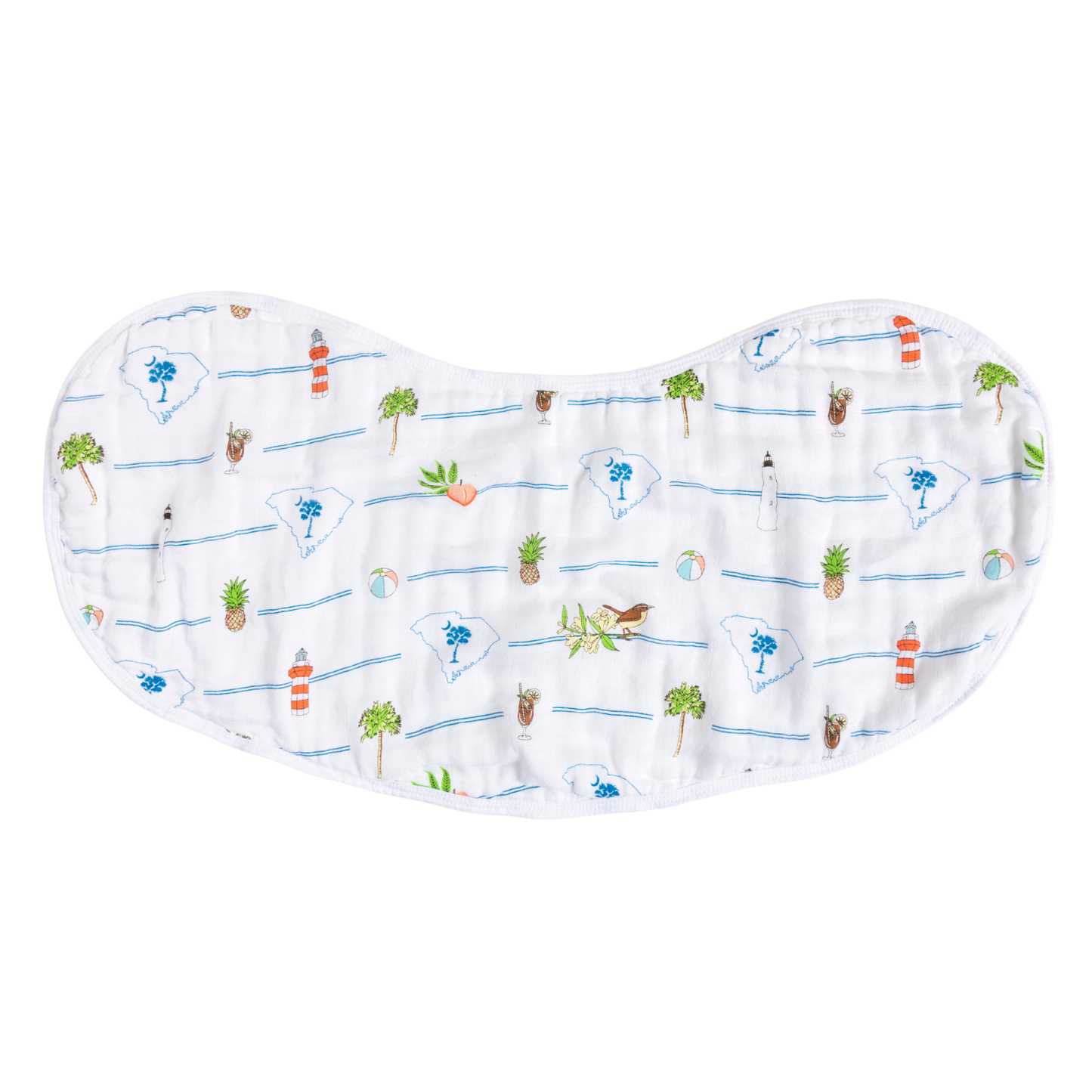 South Carolina 2-in-1 Burp Cloth and Bib Unisex