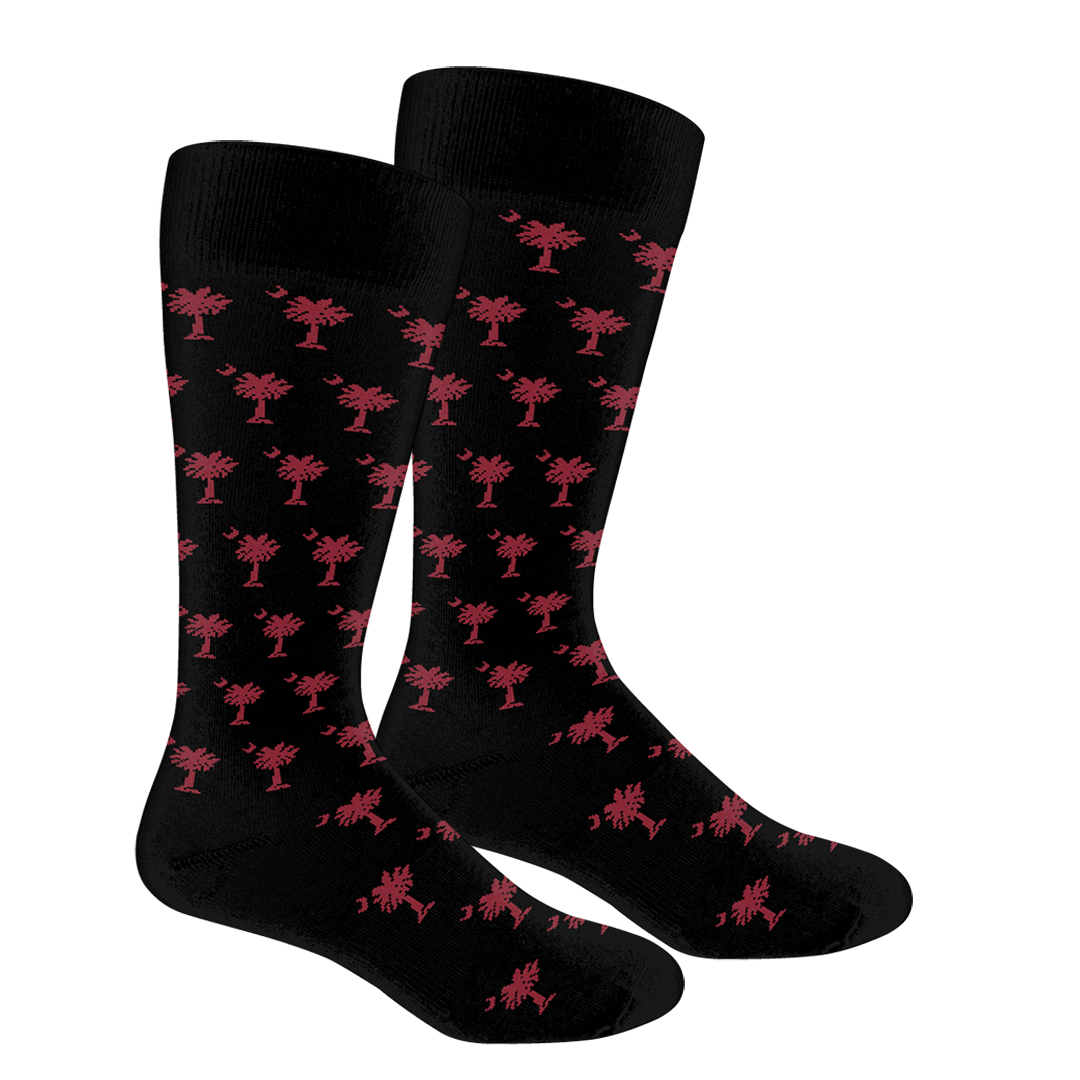 Palmetto (South Carolina) Socks-black/garnet