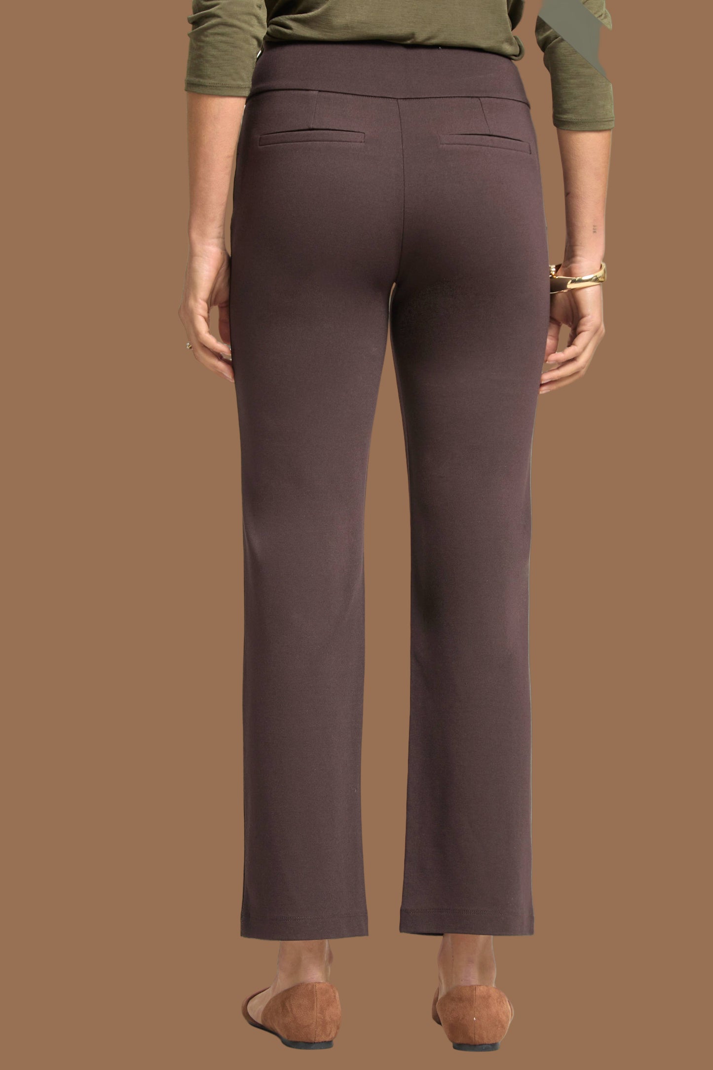 Magic Straight Leg Pants - Chocolate
