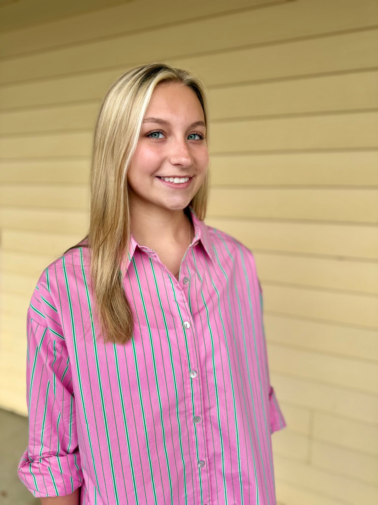 Strawberry Lime Stripe L/S Shirt