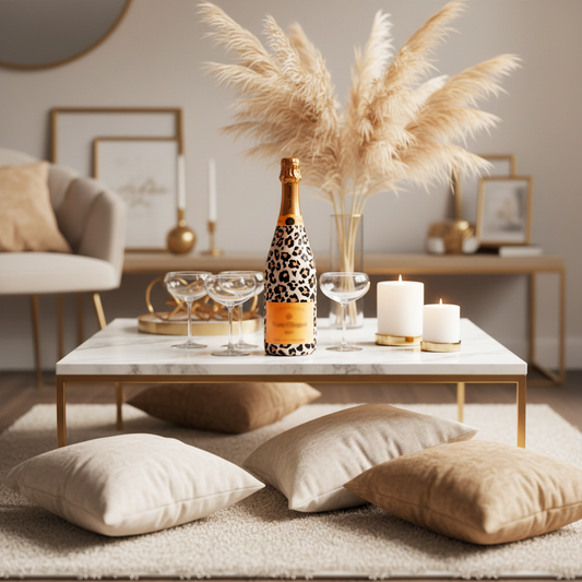 Tan Leopard Champagne Bottle Wrap