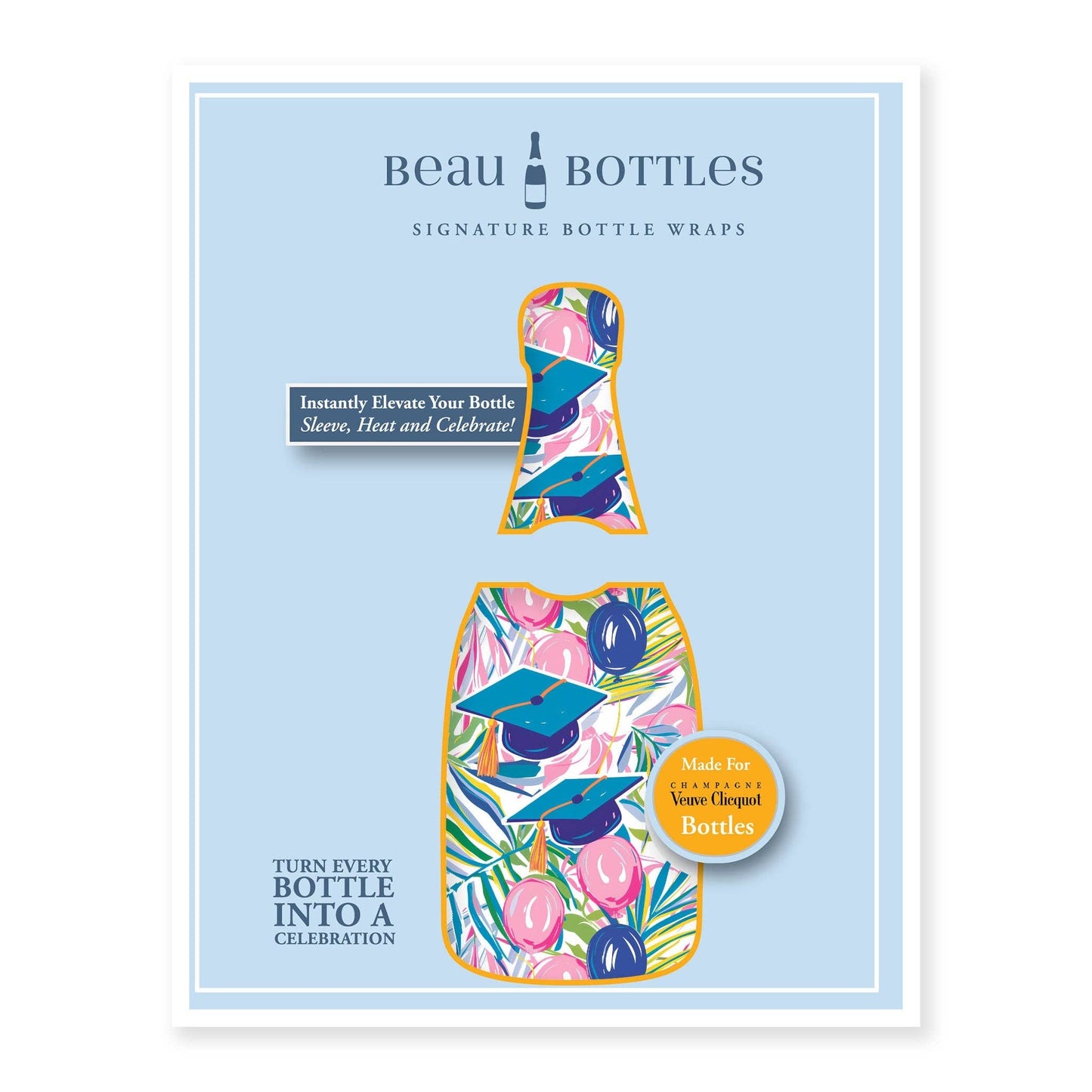 Pink Graduation Champagne Bottle Wrap
