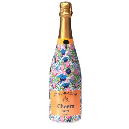 Pink Graduation Champagne Bottle Wrap