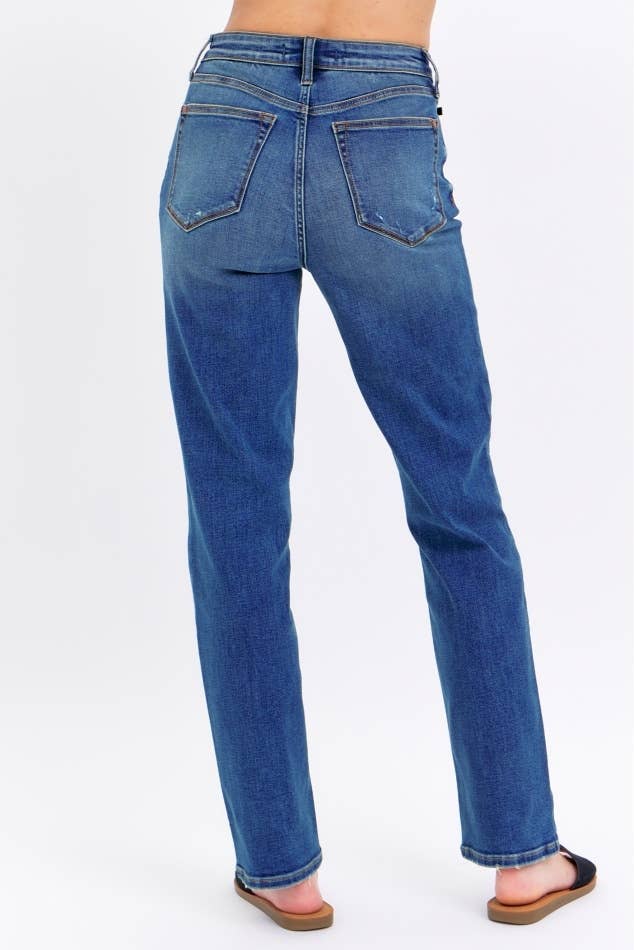 Medium Dark JB High Waist Straight