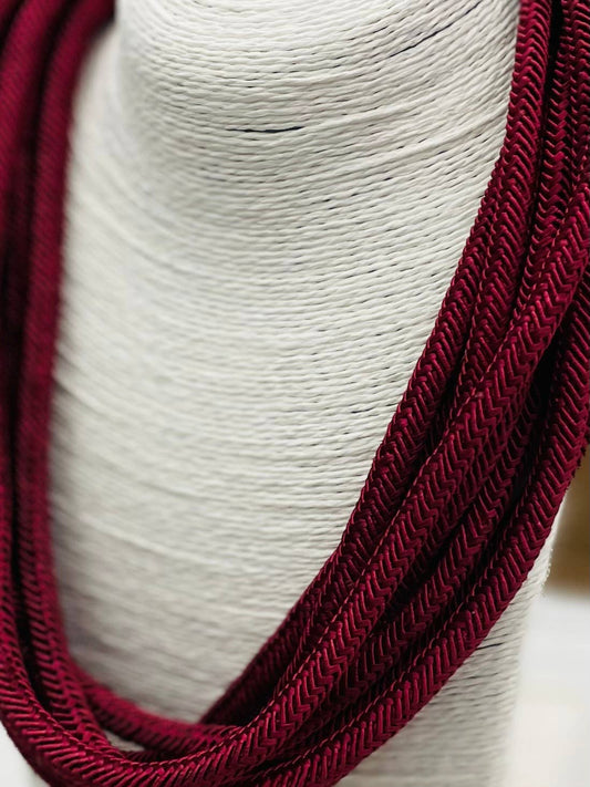 Slub 8-Strand Necklace (garnet)