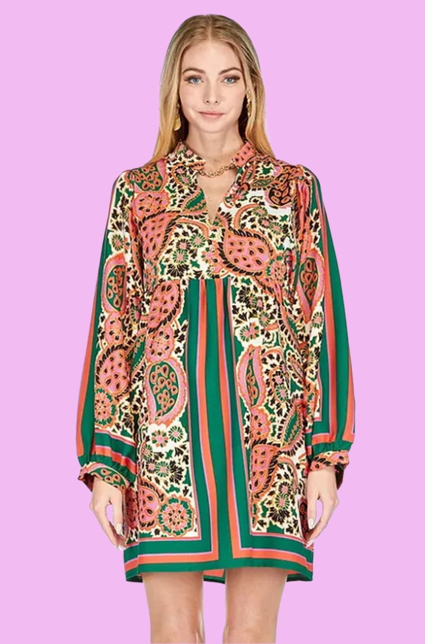 Paisley Scarf Dress