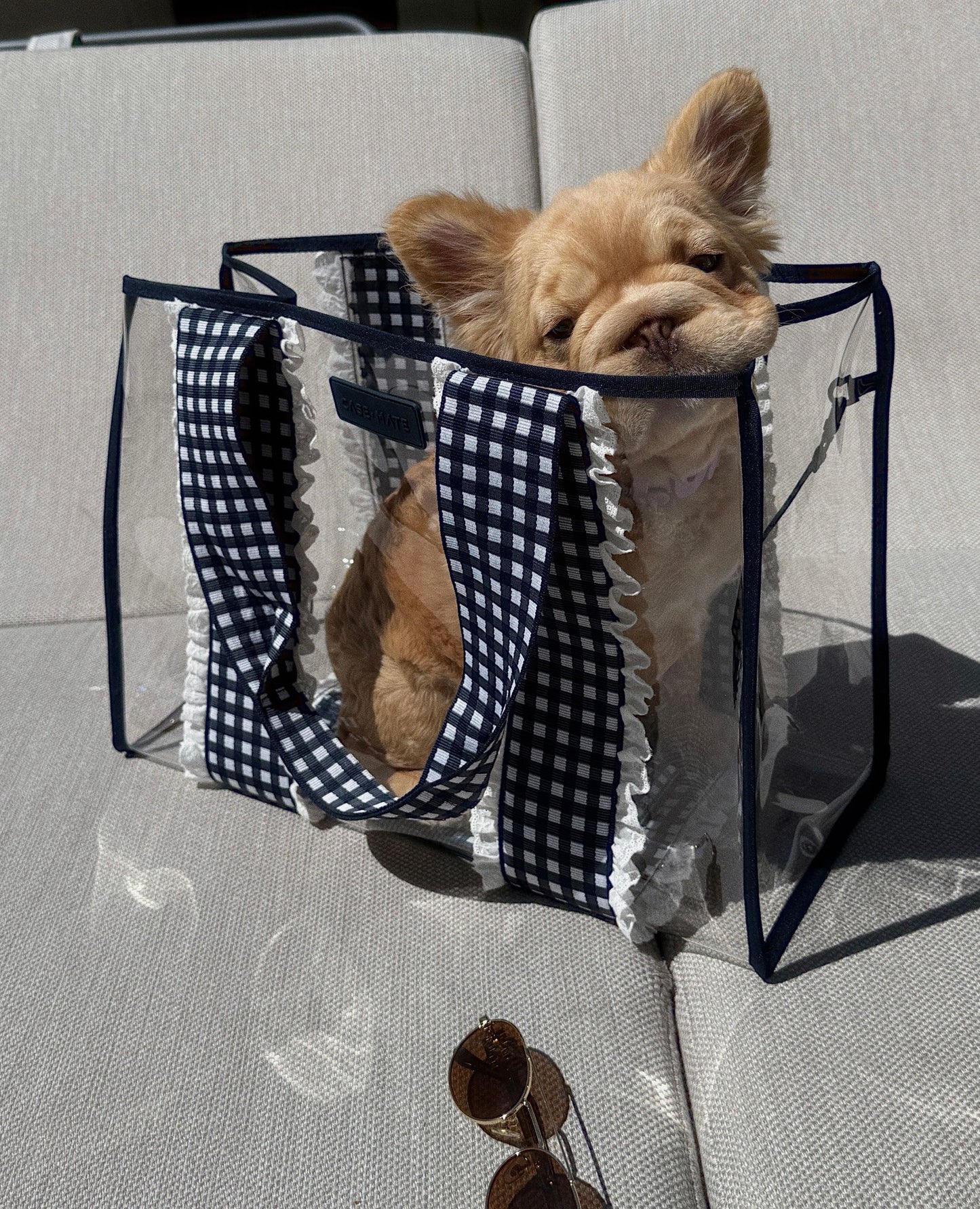 Case-Mate Navy Gingham Jelly Tote Bag